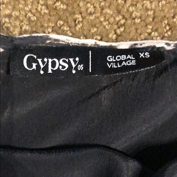 Gypsy 05 tie dye cold shoulder silk blouse - Picture 4 of 4